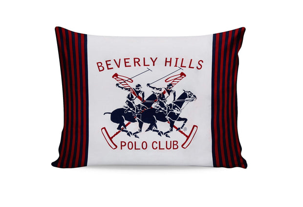 Set di 2 federe per cuscini in cotone Beverly Hills Polo Club BHPC 009 Rosso, 50 x 70 cm