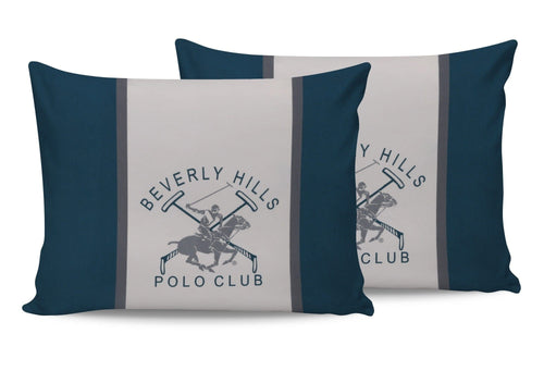 Set di 2 federe per cuscini in cotone Beverly Hills Polo Club BHPC 024 Verde, 50 x 70 cm