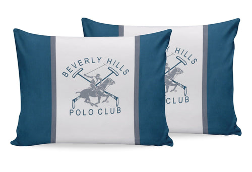 Set di 2 federe per cuscini in cotone Beverly Hills Polo Club BHPC 025 Verde, 50 x 70 cm