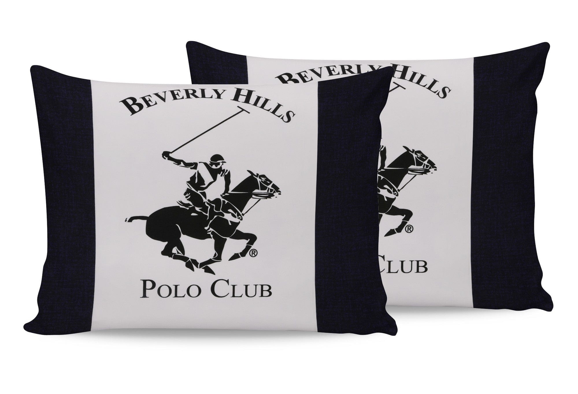 Set di 2 federe per cuscini in cotone Beverly Hills Polo Club BHPC 027 Crema, 50 x 70 cm
