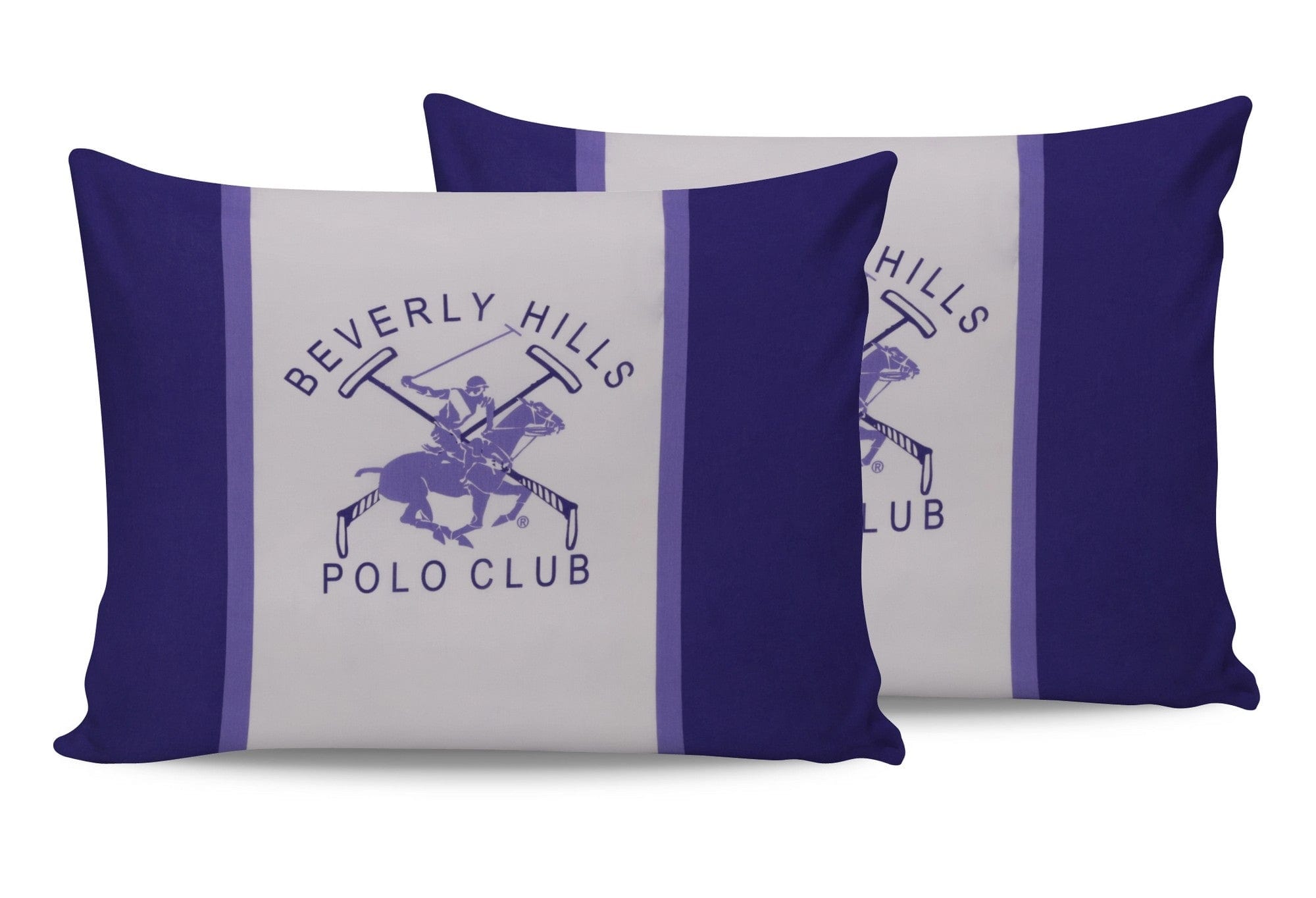 Set di 2 federe per cuscini in cotone Beverly Hills Polo Club BHPC 029 Lilla, 50 x 70 cm