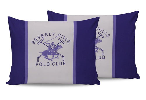 Set di 2 federe per cuscini in cotone Beverly Hills Polo Club BHPC 029 Lilla, 50 x 70 cm