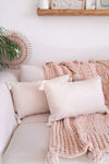 Set di 2 federe per cuscini in cotone Kirlent Avorio, 35 x 55 cm (1)