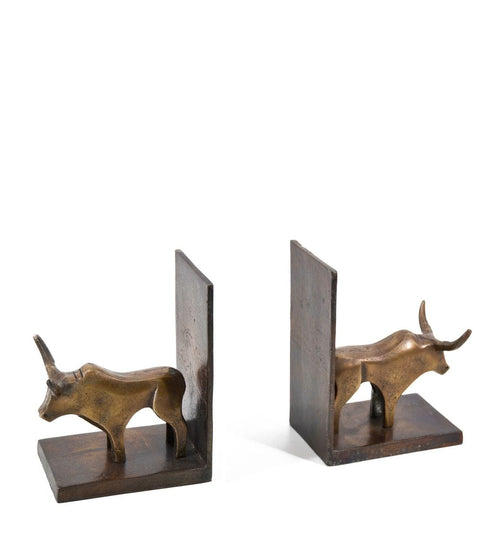 Set di 2 fermalibri Bull Rame