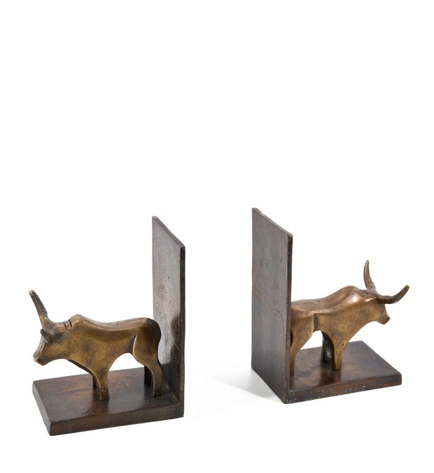 Set di 2 fermalibri Bull Rame