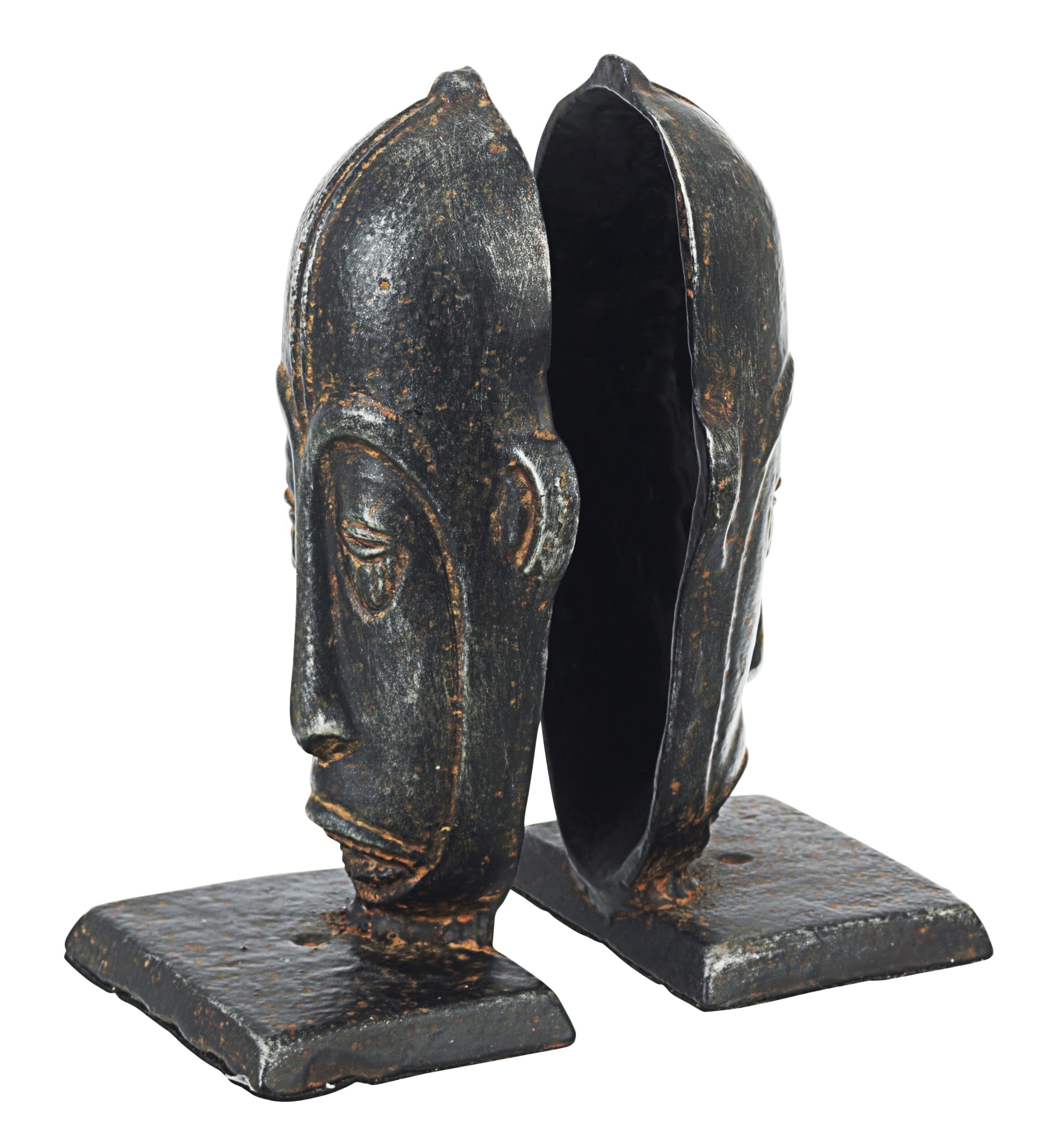 Set di 2 fermalibri Turkana Nero