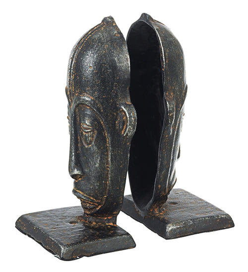 Set di 2 fermalibri Turkana Nero