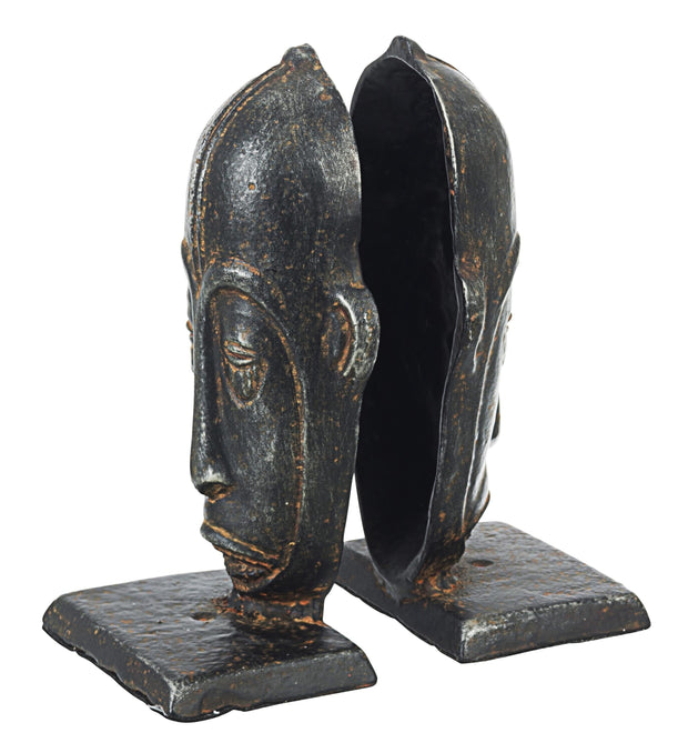 Set di 2 fermalibri Turkana Nero