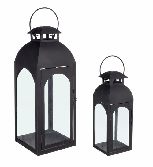 Set di 2 lanterne decorative Agueda Nero