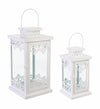 Set di 2 lanterne decorative Almada Bianco