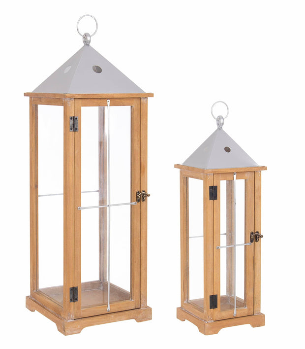 Set di 2 lanterne decorative Beatific Alto Argento
