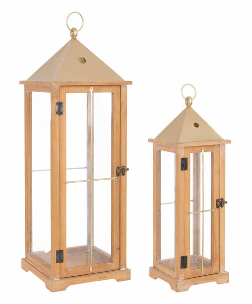 Set di 2 lanterne decorative Beatific Alto Naturale