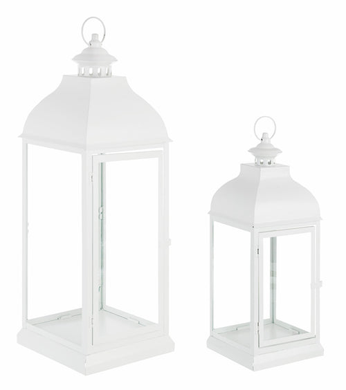 Set di 2 lanterne decorative Namir Bianco