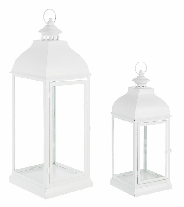 Set di 2 lanterne decorative Namir Bianco