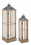 Set di 2 lanterne decorative Varsavia Naturale
