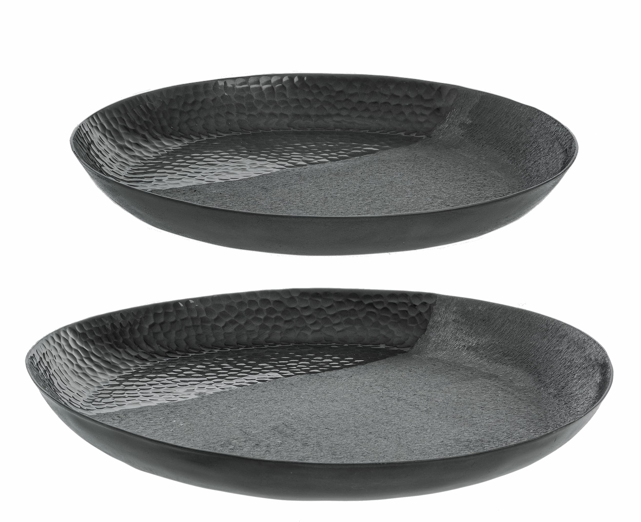 Set di 2 piatti decorativi Hammel Round Grafite