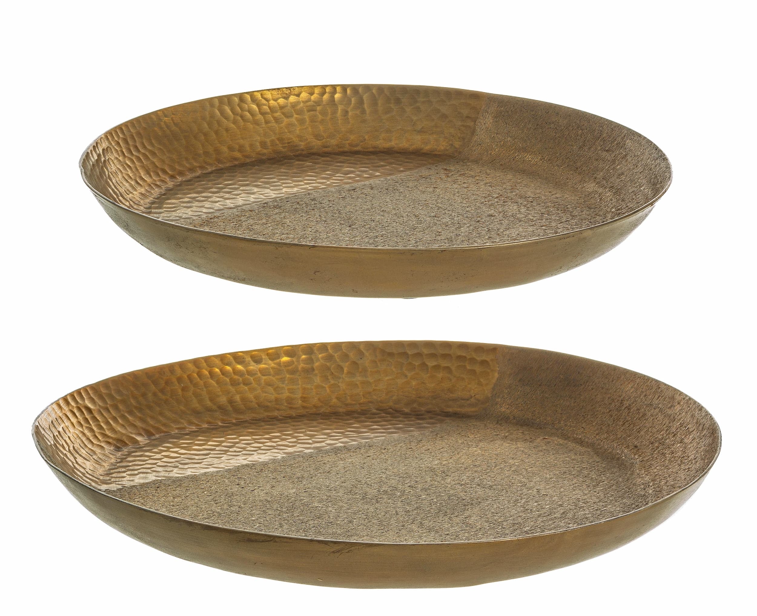 Set di 2 piatti decorativi Hammel Round Oro