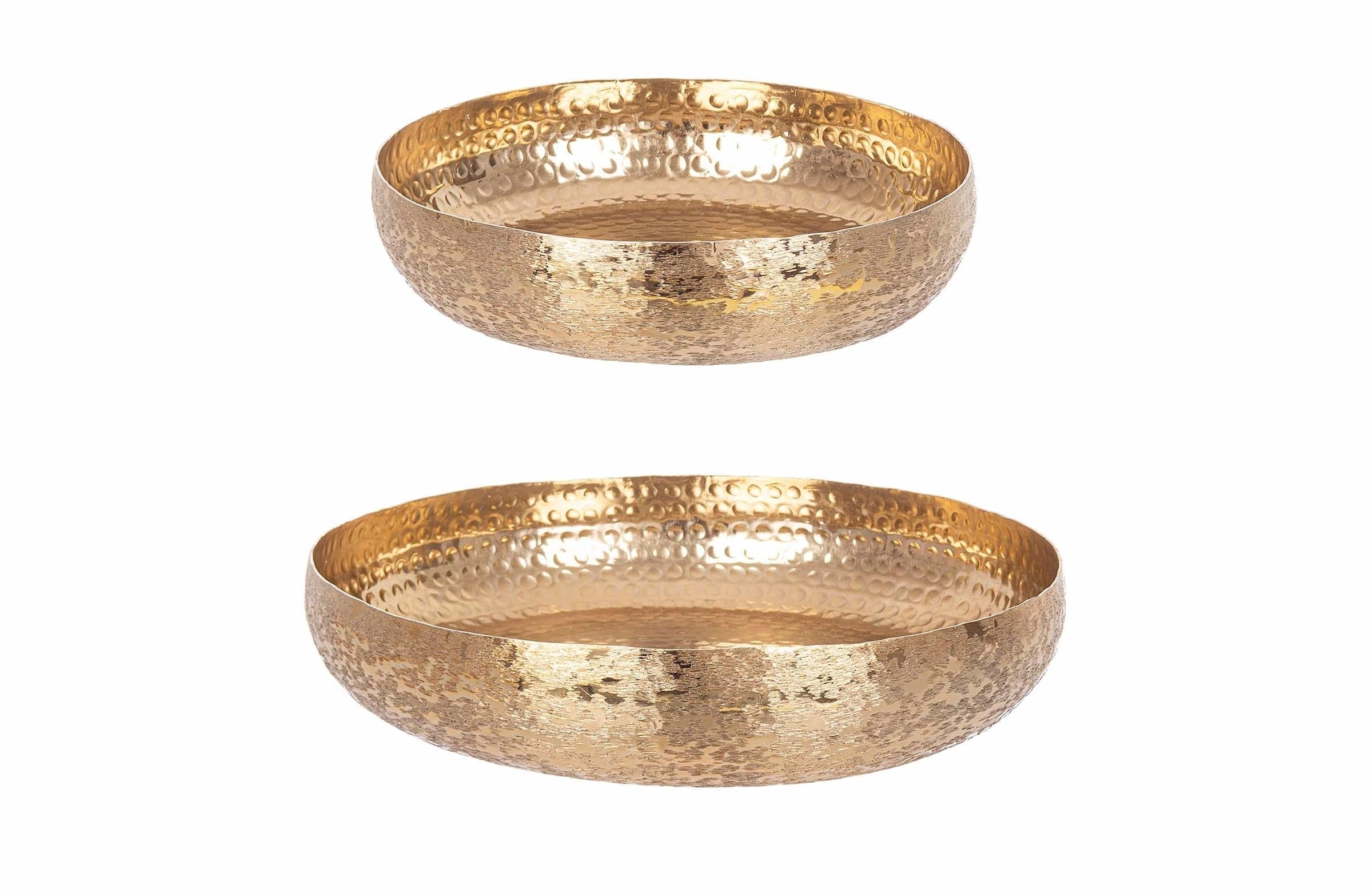 Set di 2 piatti decorativi Varanasi Round Oro