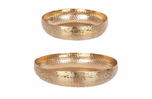 Set di 2 piatti decorativi Varanasi Round Oro