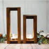 Set di 2 portacandele Merry 108 Noce