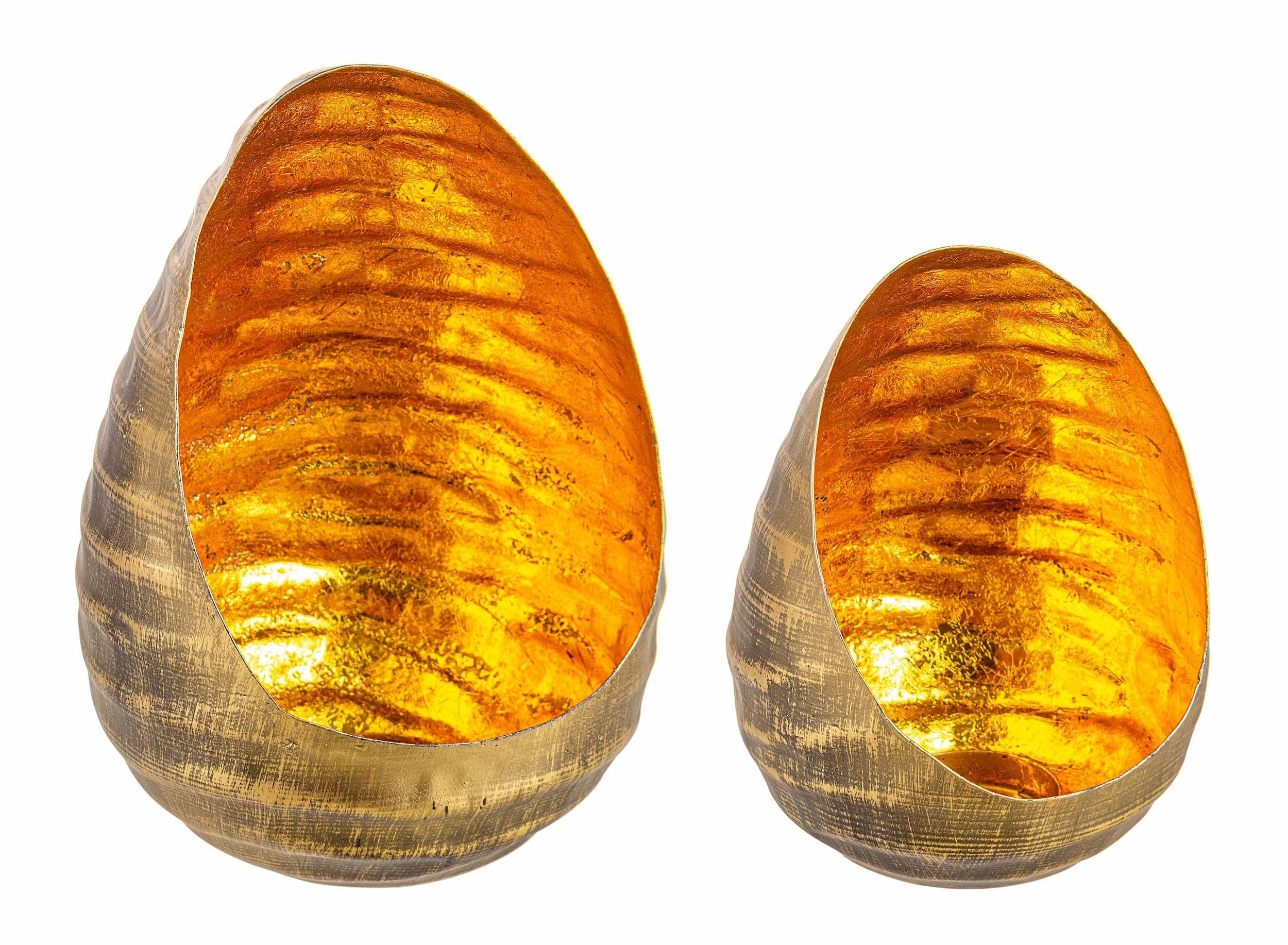 Set di 2 portacandele Shanty Drop Oro