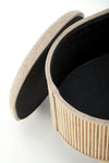 Halmar Set di 2 pouf contenitore in tessuto Tico Beige