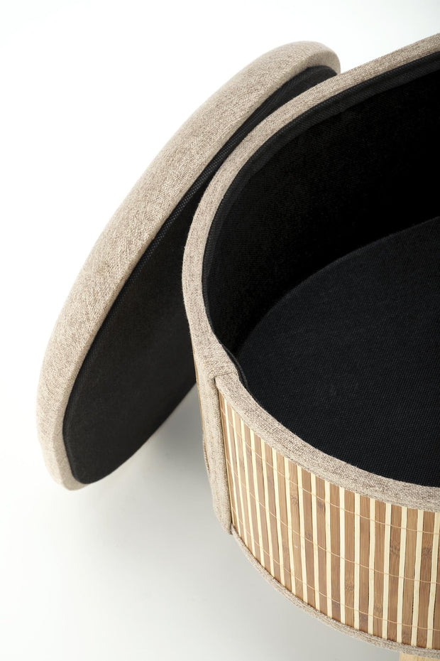 Halmar Set di 2 pouf contenitore in tessuto Tico Beige