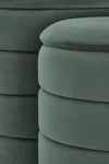 Halmar Set di 2 pouf contenitore in velluto Pacho Verde