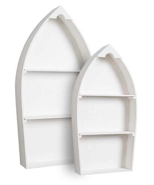 Bizzotto Set di 2 scaffali Boat Bianco