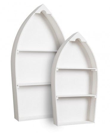Bizzotto Set di 2 scaffali Boat Bianco