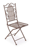 Set di 2 sedie da giardino pieghevole in metallo Melanie Marrone (1)
