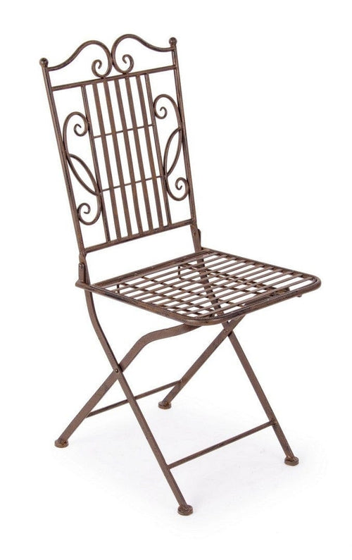 Set di 2 sedie da giardino pieghevole in metallo Melanie Marrone (1)