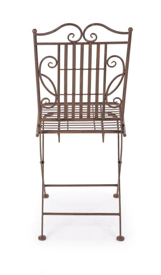 Set di 2 sedie da giardino pieghevole in metallo Melanie Marrone (4)