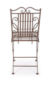 Set di 2 sedie da giardino pieghevole in metallo Melanie Marrone (4)