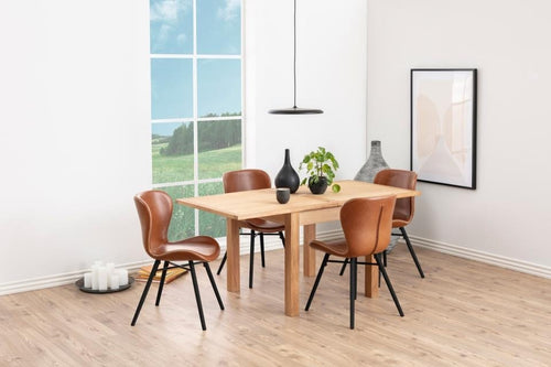 Set di 2 sedie da pranzo in ecopelle Batilda A-1 Marrone (1)