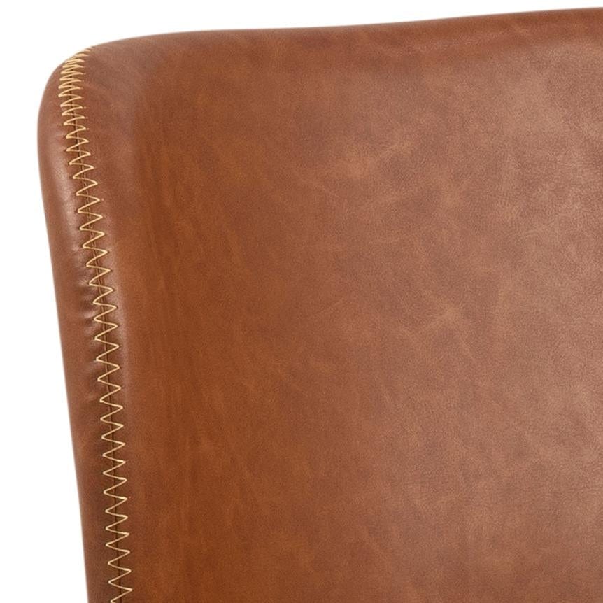 Set di 2 sedie da pranzo in ecopelle Batilda A-1 Marrone (7)