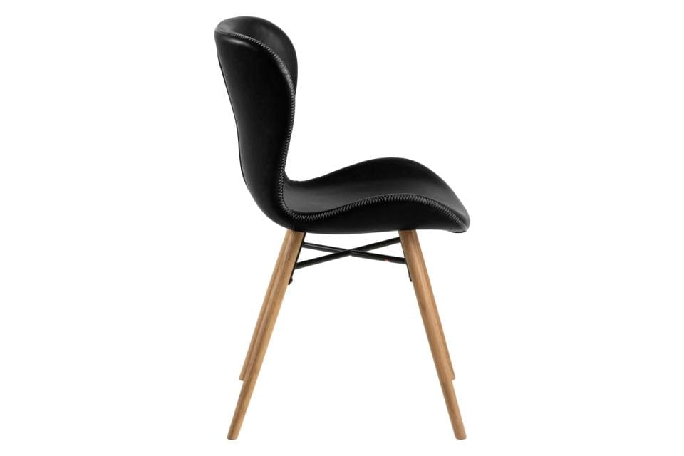 Set di 2 sedie da pranzo in ecopelle Batilda A-1 Nero (3)