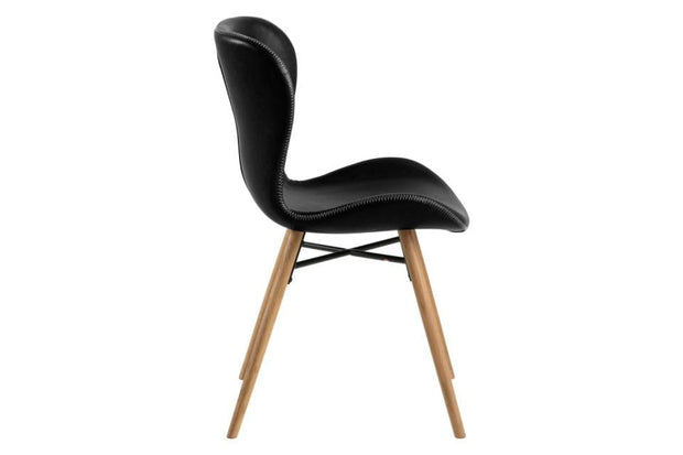 Set di 2 sedie da pranzo in ecopelle Batilda A-1 Nero (3)