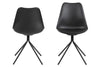 Set di 2 sedie da pranzo in ecopelle Dima Nero (1)