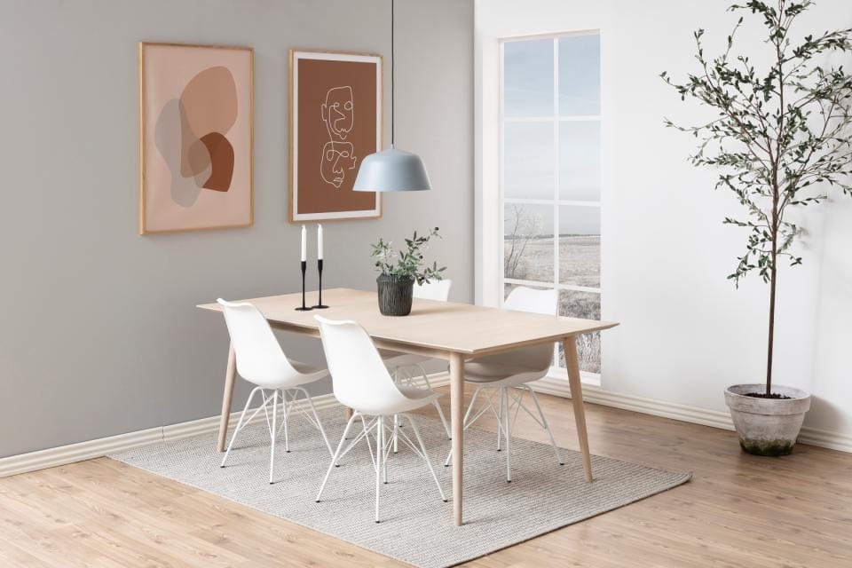 Set di 2 sedie da pranzo in ecopelle Eris Bianco (2)