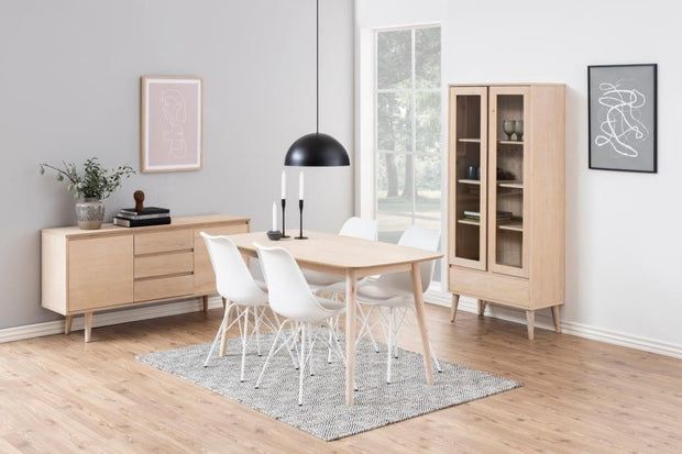 Set di 2 sedie da pranzo in ecopelle Eris Bianco (3)