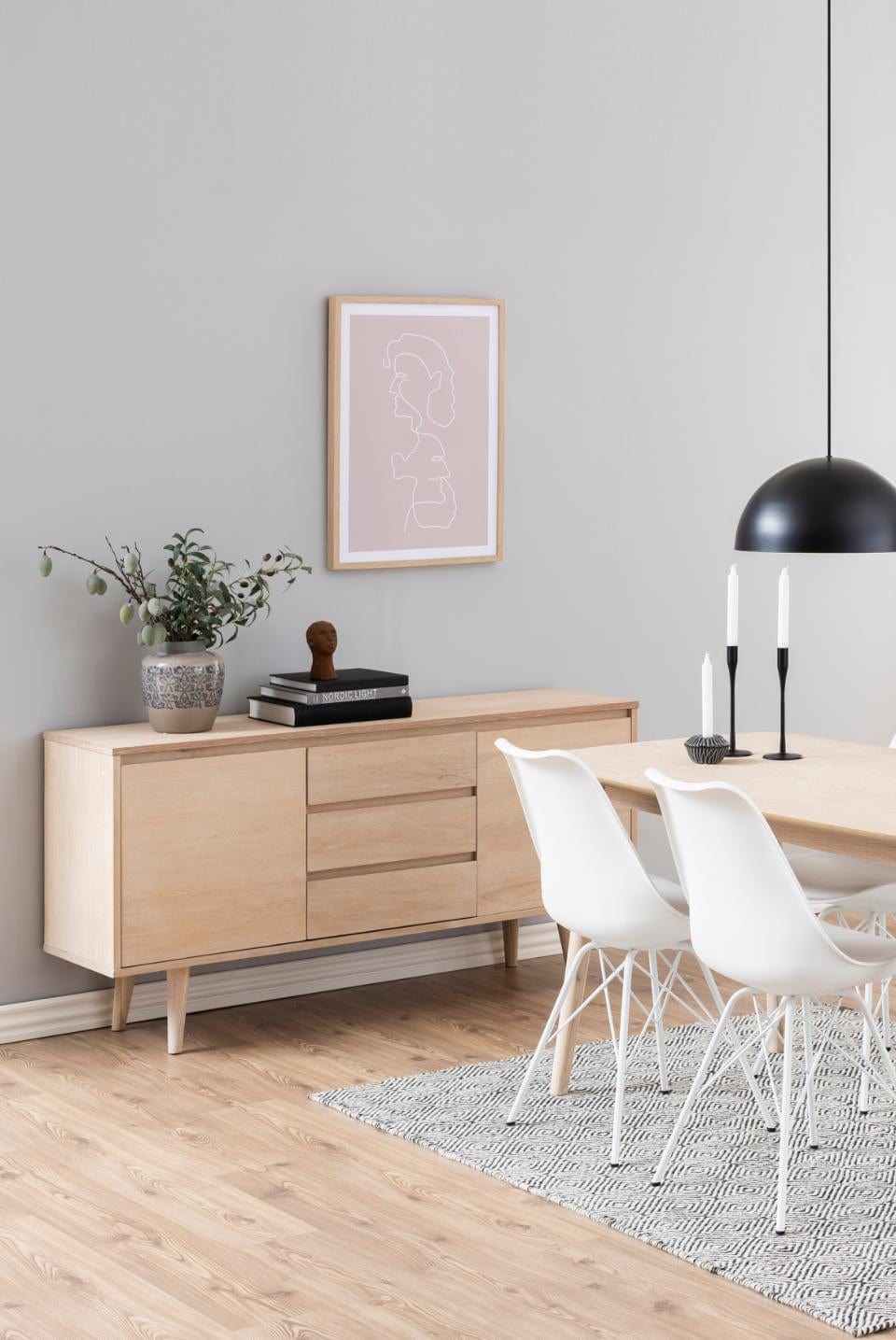 Set di 2 sedie da pranzo in ecopelle Eris Bianco (4)