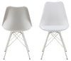 Set di 2 sedie da pranzo in ecopelle Eris Bianco (5)