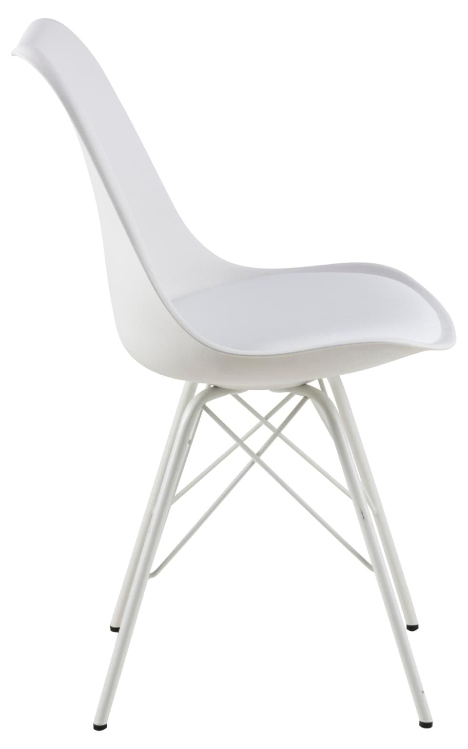 Set di 2 sedie da pranzo in ecopelle Eris Bianco (6)