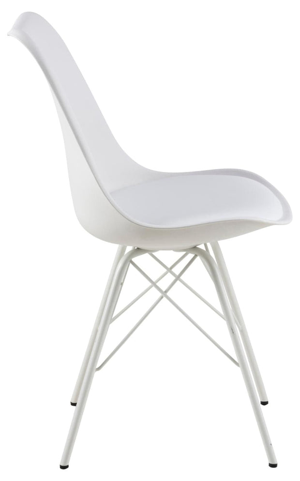 Set di 2 sedie da pranzo in ecopelle Eris Bianco (6)