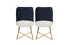 Set di 2 sedie da pranzo in ecopelle Madrid 908-V2 Blu (2)
