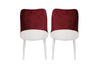 Set di 2 sedie da pranzo in ecopelle Nova 81-V2 Bordeaux (2)