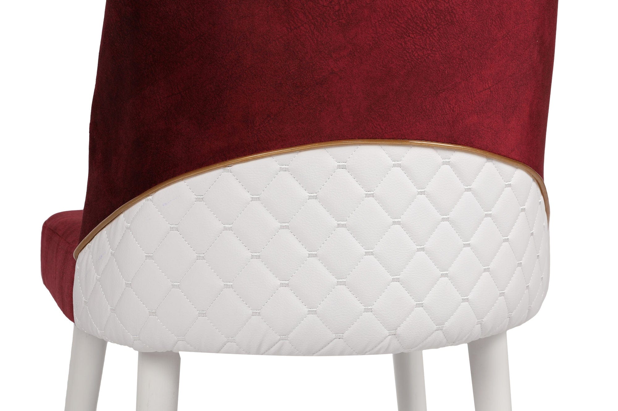 Set di 2 sedie da pranzo in ecopelle Nova 81-V2 Bordeaux (3)