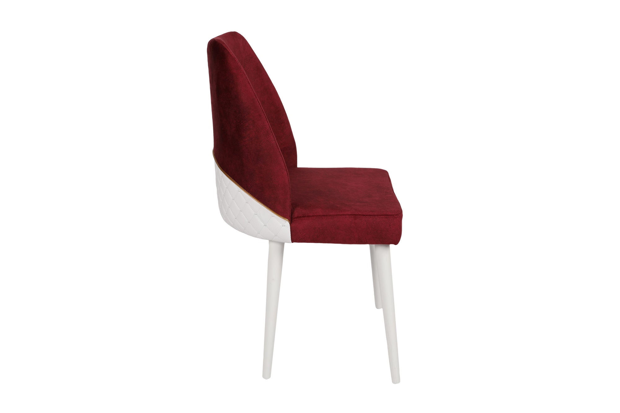 Set di 2 sedie da pranzo in ecopelle Nova 81-V2 Bordeaux (4)