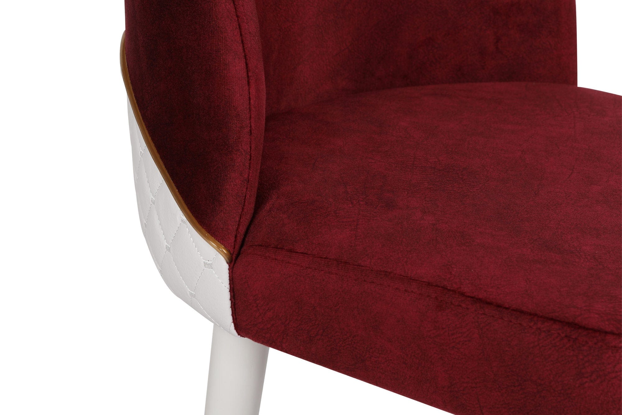 Set di 2 sedie da pranzo in ecopelle Nova 81-V2 Bordeaux (5)